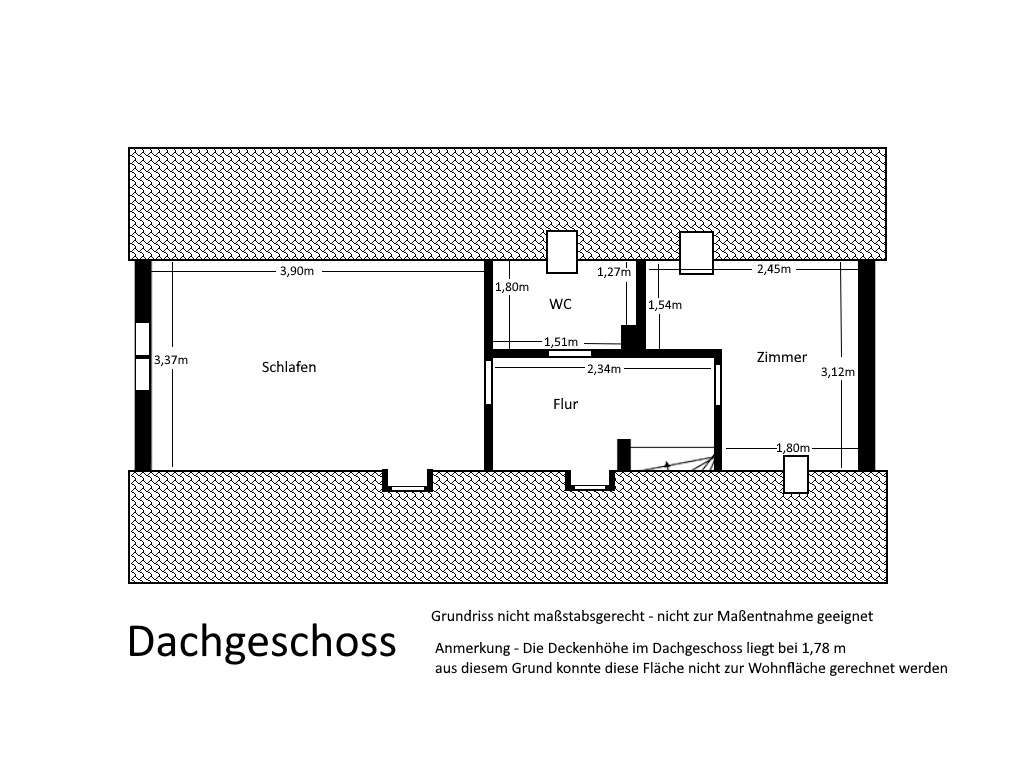 Grundriss DG vermaßt