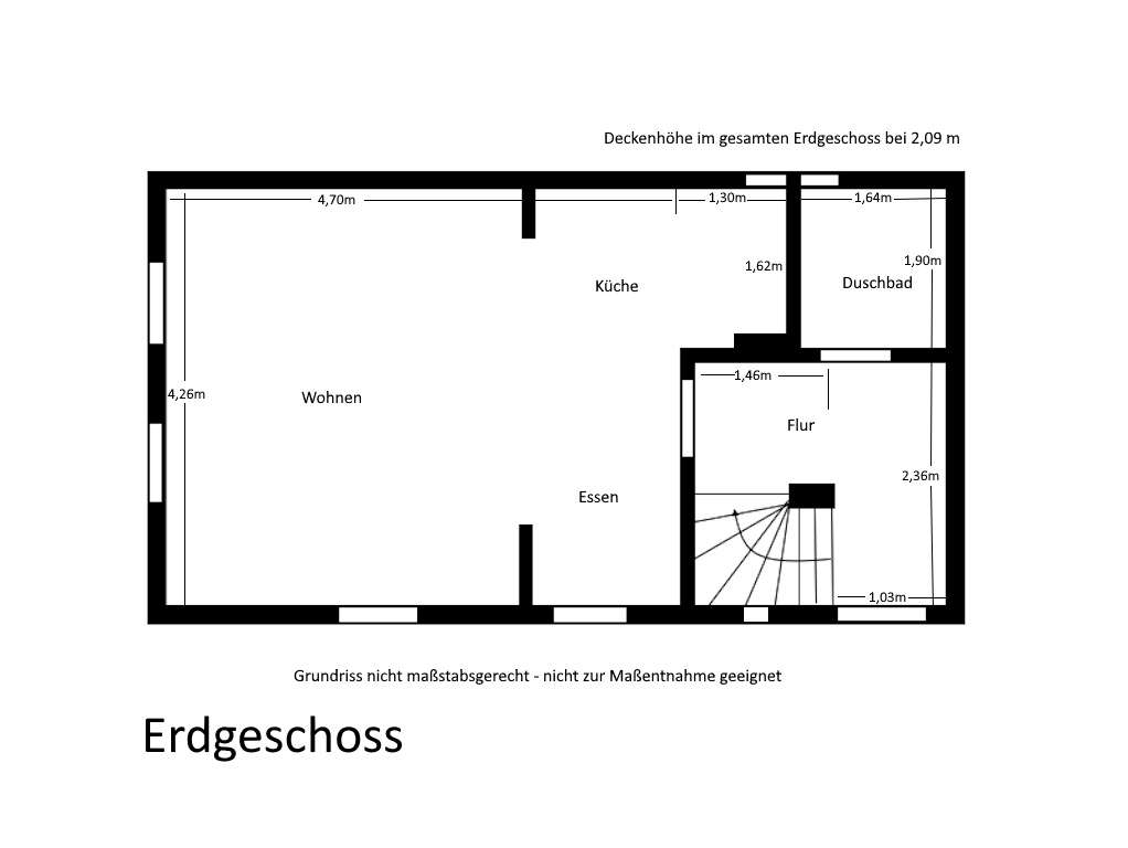 Grundriss EG vermaßt